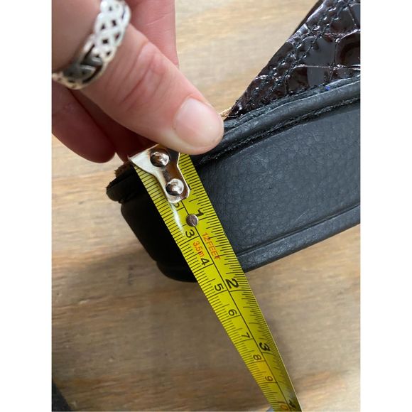 FINN COMFORT AUSSEE SOFT Black/Croc Slip On Mules Shoes Size EU 39 / US 8 - Picture 12 of 13